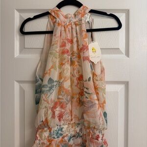 Floral halter blouse S
